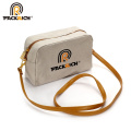 New Type washable kraft paper Recyclable Make Up Cosmetic Bag with strap